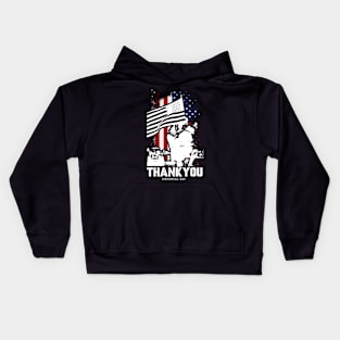 Thank You - memorial day Kids Hoodie
